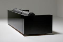  Lella Massimo Vignelli Saratoga sofa in elephant grey leather by Vignelli for Poltronova 1964 - 2019217