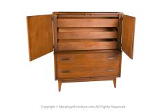  Lenoir Furniture Company Mid Century Burlwood Tallboy Dresser Lenoir Furniture - 3113613