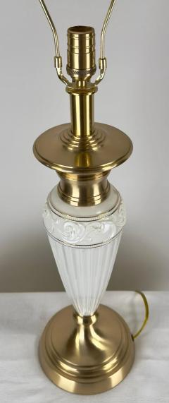  Lenox Co Lenox Empire Style Fluted Column White Porcelain Brass Table Lamp a Pair - 3813929