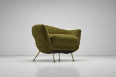  Lenzi Pair of Upholstered Italian Armchairs by Lenzi Italy ca 1956 - 4391674