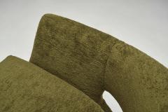  Lenzi Pair of Upholstered Italian Armchairs by Lenzi Italy ca 1956 - 4391677