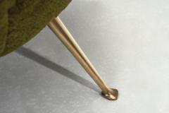  Lenzi Pair of Upholstered Italian Armchairs by Lenzi Italy ca 1956 - 4391680