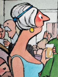  Leo Dink Siegel Threesome Swingers 1970s cocktail party Playboy Cartoon - 4414858