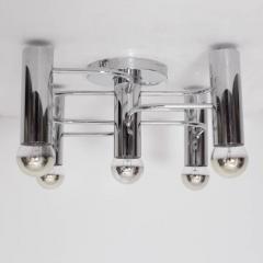  Leola 1 of 2 Chrome Five Light Flush Mount Wall or Ceiling Lamp by Leola - 533399