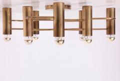  Leola Brass 9 Light Flush Mount Wall or Ceiling Lamp by Leola - 563672