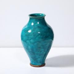  Leon Volkmar Art Deco Egyptian Faience Glaze Vase Signed Leon Volkmar for Durant Kilns - 3975983