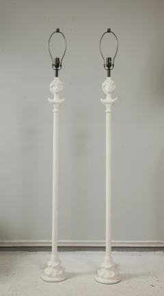  Lerebours Bespoke Pair of Custom Gio Plaster Floor Lamps - 1918449