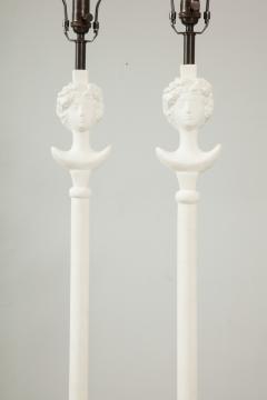  Lerebours Bespoke Pair of Custom Gio Plaster Floor Lamps - 1918450