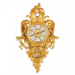  Lerolle Fr res Gilt bronze Cartel Clock and Barometer set by Lerolle Fr res - 2898198