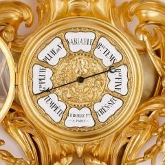  Lerolle Fr res Gilt bronze Cartel Clock and Barometer set by Lerolle Fr res - 2898210