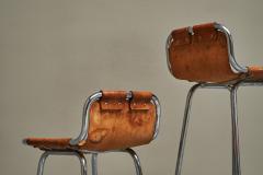  Les Arcs Set of 2 Les Arcs Stools Selected by Charlotte Perriand in Patinated Leather - 4468670