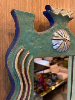 Les Argonautes Ceramic Mirror by les Argonautes France 1960s - 3433871