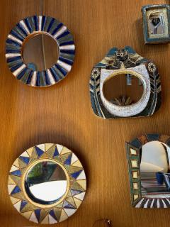  Les Argonautes Ceramic Mirror by les Argonautes France 1960s - 3435931