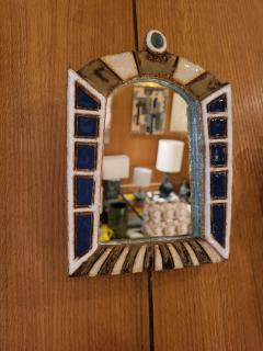  Les Argonautes Ceramic Mirror by les Argonautes France 1960s - 3493746