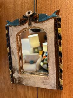  Les Argonautes Ceramic Mirror by les Argonautes France 1960s - 3571350