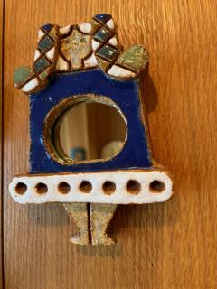  Les Argonautes Ceramic mirror by les Argonautes France 1960s - 3668934