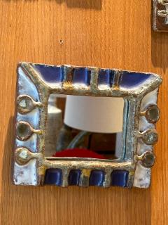  Les Argonautes Ceramic mirror by les Argonautes France 1960s - 3878924