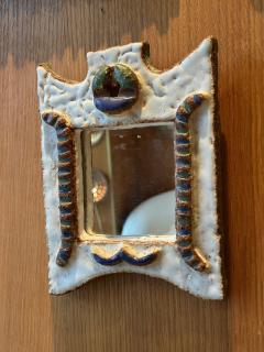  Les Argonautes Ceramic mirror by les Argonautes France 1960s - 4495970