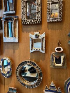  Les Argonautes Ceramic mirror by les Argonautes France 1960s - 4495974