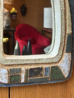  Les Argonautes Ceramic mirror by les Argonautes France 1960s - 4809632
