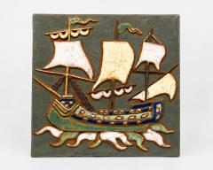  Les Argonautes Decorative plaque by Les Argonautes Vallauris France circa 1970 - 4708871