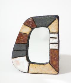  Les Argonautes Glazed Ceramic Mirror by Les Argonautes Vallauris France c 1960 - 3055384