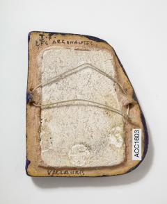  Les Argonautes Glazed Ceramic Mirror by Les Argonautes Vallauris France c 1960 - 3055389
