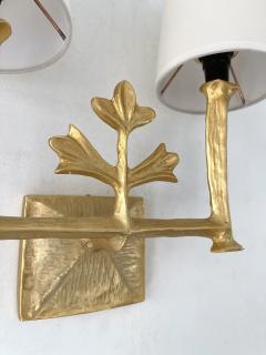  Les H ritiers Pair of Clover Sconces by Les H ritiers France 1990s - 2617010