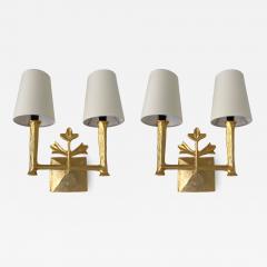  Les H ritiers Pair of Clover Sconces by Les H ritiers France 1990s - 2626339