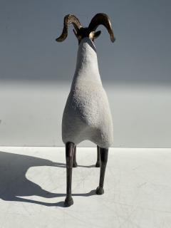  Les Lalanne Brass Ram Sheep Sculpture in Faux Concrete - 1351029