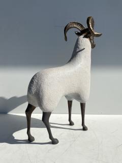  Les Lalanne Brass Ram Sheep Sculpture in Faux Concrete - 1351030