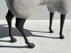  Les Lalanne Brass Ram Sheep Sculpture in Faux Concrete - 1351036