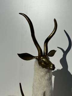  Les Lalanne Set of Brass Gazelle Antelope Sculptures - 3942602