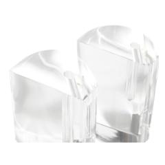  Les Prismatiques Les Prismatiques Chic Set of 4 Sculptural Bud Vases in Lucite 1980s - 2524101