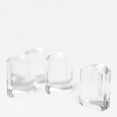  Les Prismatiques Les Prismatiques Chic Set of 4 Sculptural Bud Vases in Lucite 1980s - 2524992