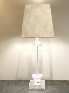  Les Prismatiques Les Prismatiques Large Lucite Table Lamp 1970s - 245675