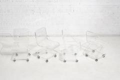  Les Prismatiques Lucite Chairs on Casters circa 1970 - 1907630