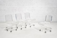  Les Prismatiques Lucite Chairs on Casters circa 1970 - 1907633