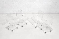  Les Prismatiques Lucite Chairs on Casters circa 1970 - 1907634