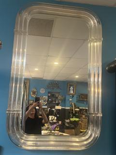  Les Prismatiques MAGNIFICIENT MONUMENTAL MODERNIST TUBULAR LUCITE MIRROR - 4129117