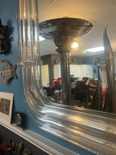  Les Prismatiques MAGNIFICIENT MONUMENTAL MODERNIST TUBULAR LUCITE MIRROR - 4129123