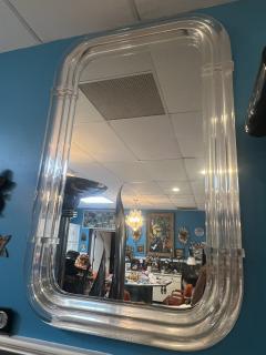  Les Prismatiques MAGNIFICIENT MONUMENTAL MODERNIST TUBULAR LUCITE MIRROR - 4129125