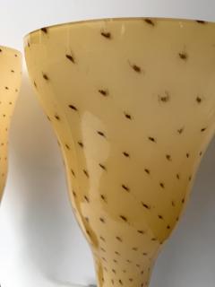  Leucos Pair of Speckled Murano Glass Flame Lamps by Leucos Italy 1990s - 4598746