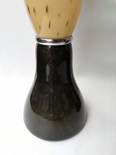  Leucos Pair of Speckled Murano Glass Flame Lamps by Leucos Italy 1990s - 4598747
