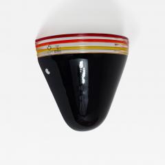  Leucos Roberto Pamio Febo Wall Lamp Sconce Black Murano Glass Leucos Italy 1980s - 4237509