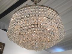  Lewis Strauss Sons Petite Strauss Austrian Crystal Nickel Finish Waterfall Chandelier - 1345760