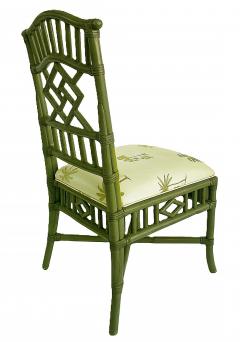  Lexington Home Brands Lexington Chinese Chippendale Rattan Side Chairs Painted Set of 4 - 4416384