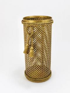  Li Puma Firenze Hollywood Regency Gilt Metal Rope Tassel Umbrella Stand Li Puma Firenze 1950 - 4063113