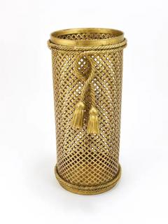  Li Puma Firenze Hollywood Regency Gilt Metal Rope Tassel Umbrella Stand Li Puma Firenze 1950 - 4063119