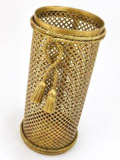  Li Puma Firenze Hollywood Regency Gilt Metal Rope Tassel Umbrella Stand Li Puma Firenze 1950 - 4063124